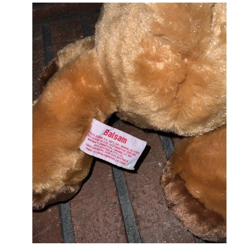 Russ Berrie Balsam Moose Plush Christmas Stuffed Animal Brown Scarf Holiday 12in